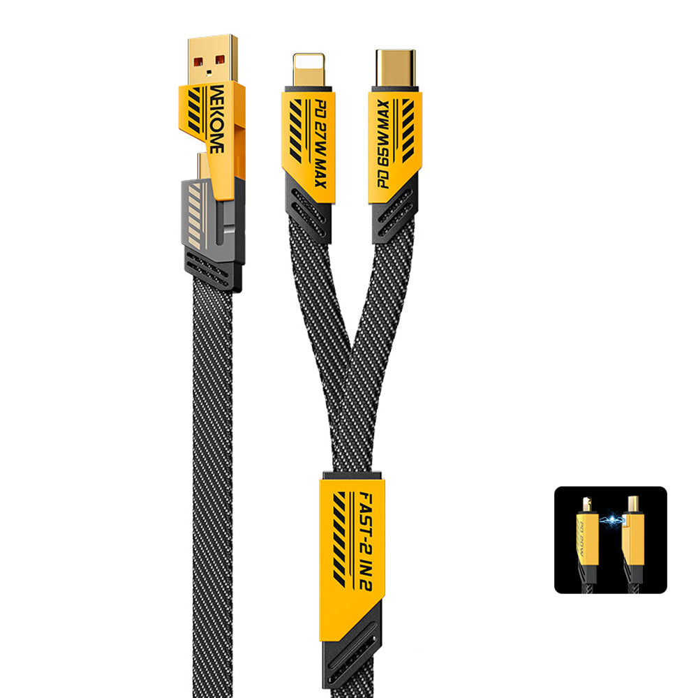 WEKOME WDC-26 4 in 1 1.2m Magnetic Charging Cable 65W Fast Phone Charger 480Mbps IP / USB / Type-C Data Cable WEKOME WDC-26 4 in 1 1.2m Magnetic Charging Cable 65W Fast Phone Charger 480Mbps IP / USB / Type-C Data Cable